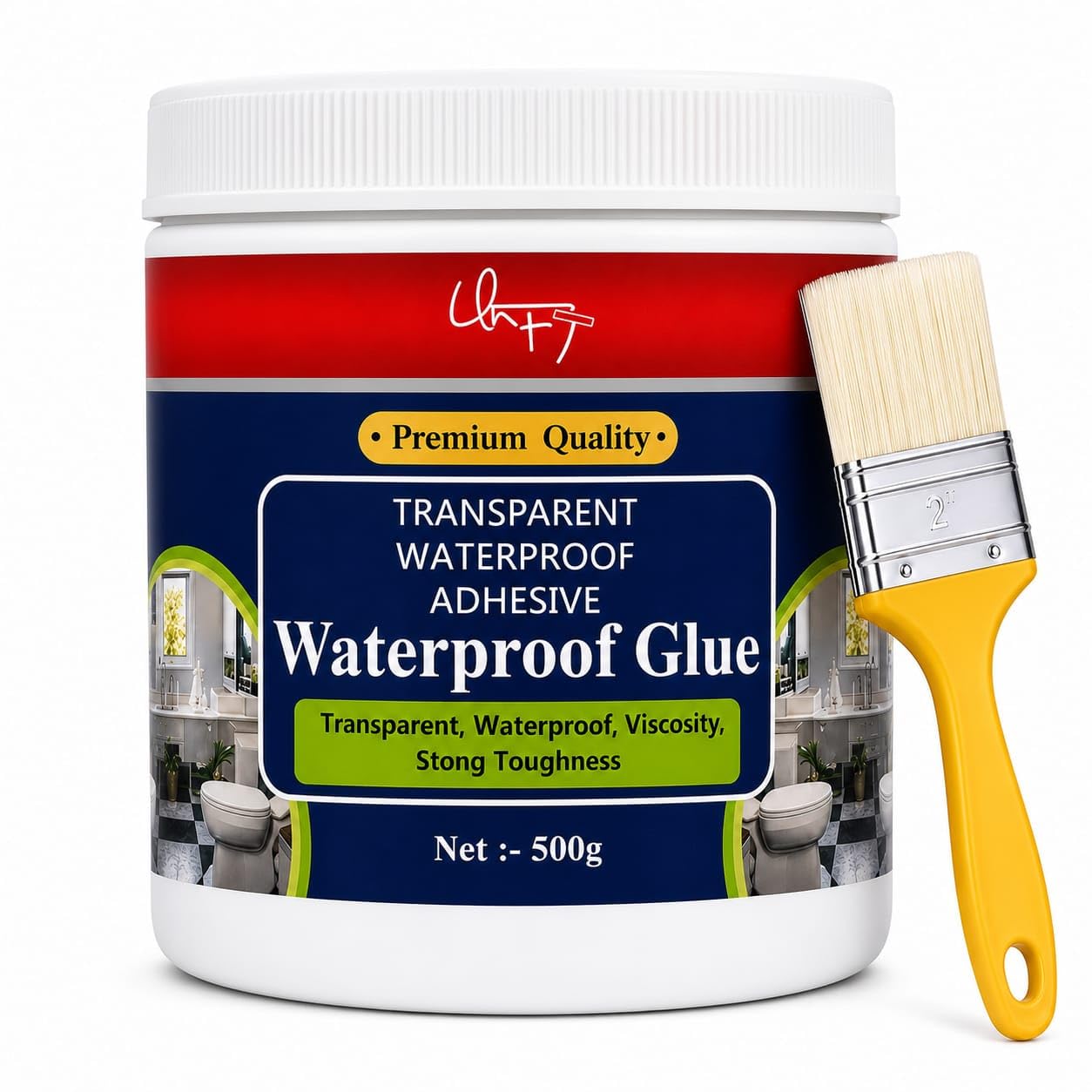 Transparent Waterproof Glue 500g with Brush | Clear Waterproof Sealant for Roof Leakage, Wall Cracks, Bathroom, Terrace, Tile & Concrete | Waterproof Adhesive Coating for Leak Repair-image-47
