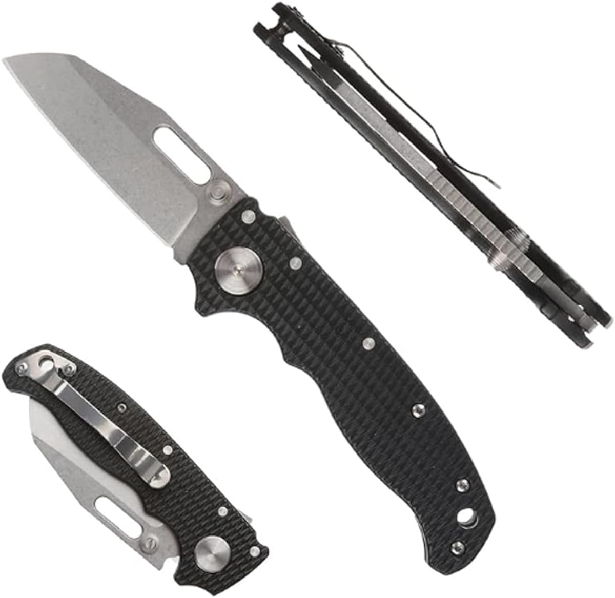 Folding Pocket Knife with Clip, Shark-Lock Edc Pocket Knife, 2.9 Inch Sharp Pocket Knifes for Outdoor,Camping, Hunting