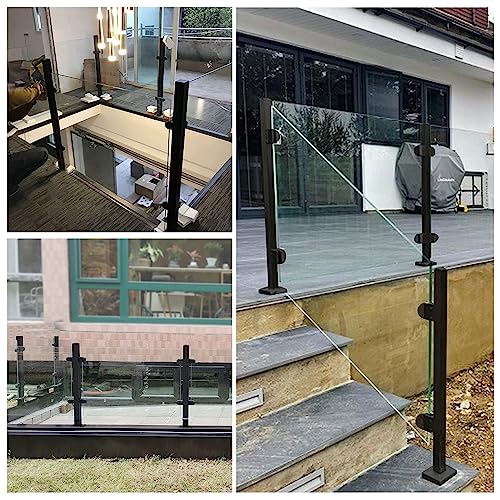 Postes de cerca de vidrio y soportes de balaustrada para barandillas de piso 7