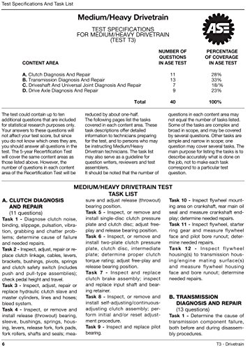 ASE T3 Study Guide - Car and Light Truck Drivetrain Certification 2016 Edition Motor Age Training)