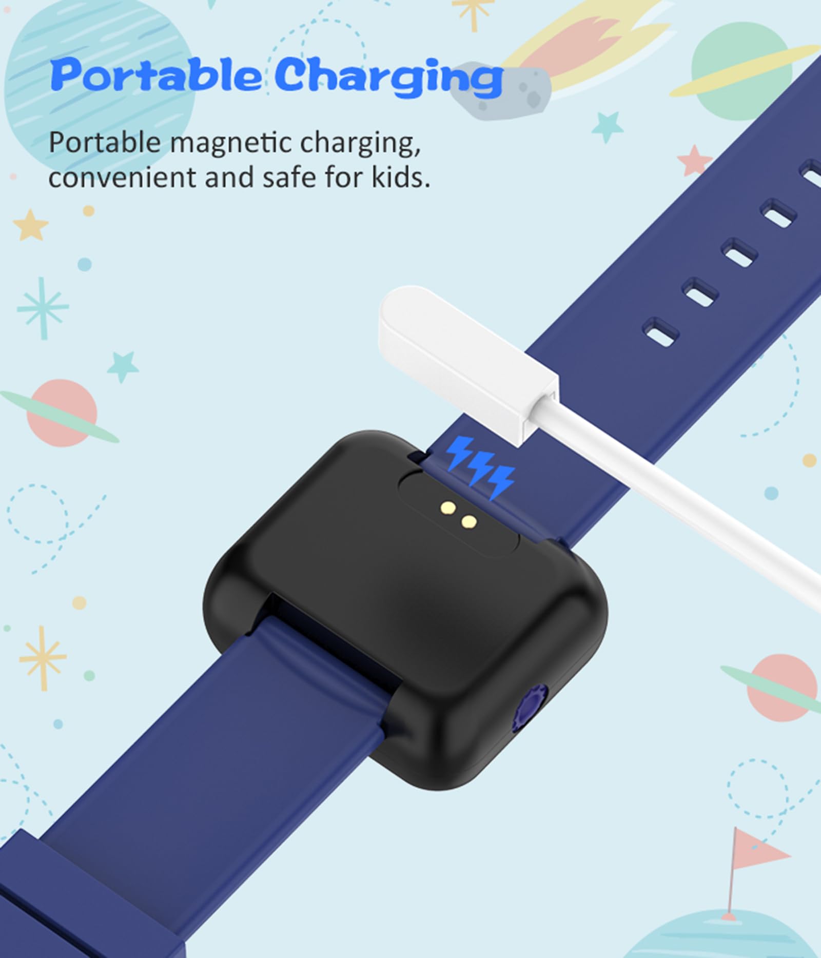 Orologio digitale per bambini, senza app e cellulare, contapassi per bambini, distanza 16, sveglia coutdown per bambini, orologio digitale a LED, per bambini, donne, anziani, fitness, ragazzi e