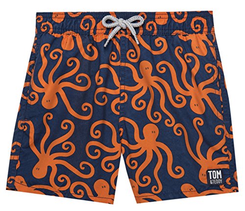Tom & Teddy Boys' Toddler Octopus, Blue/Orange, 3-4