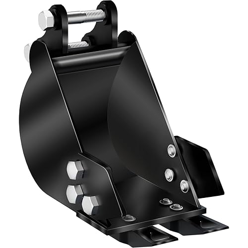 Upgrded Mini Excavator Bucket, 7.87in/200mm Narrow Backhoe Bucket, Manganese Steel Trench Digger for 0.8-1.8 Tons Mini Excavators