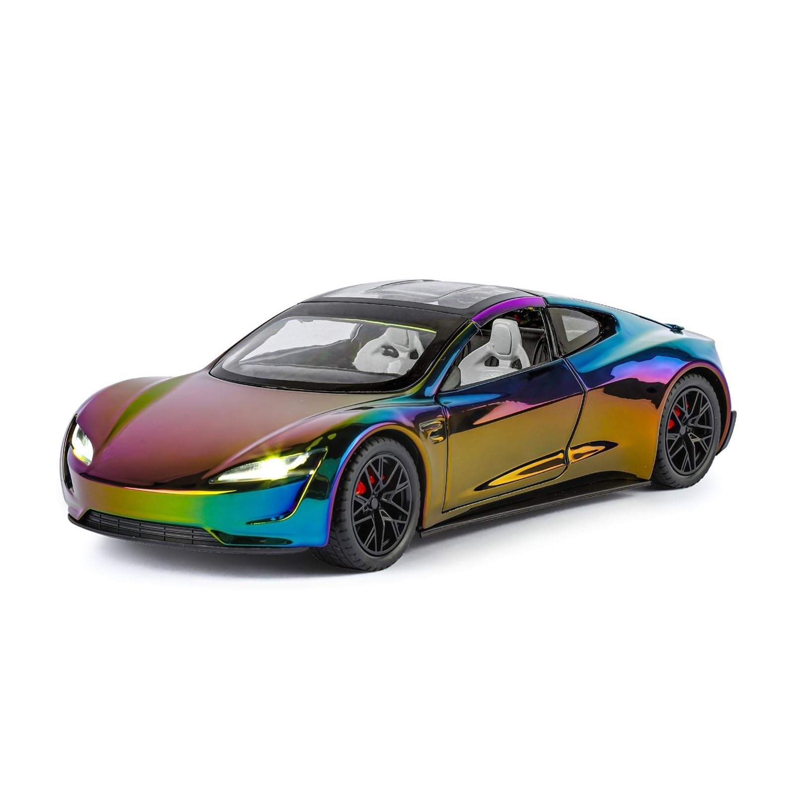 Btwodian Scale Model Car 1:24 For Tesla For Roadster Alloy Car Model Diecast Collect Hobby Decoration(PURPLE)