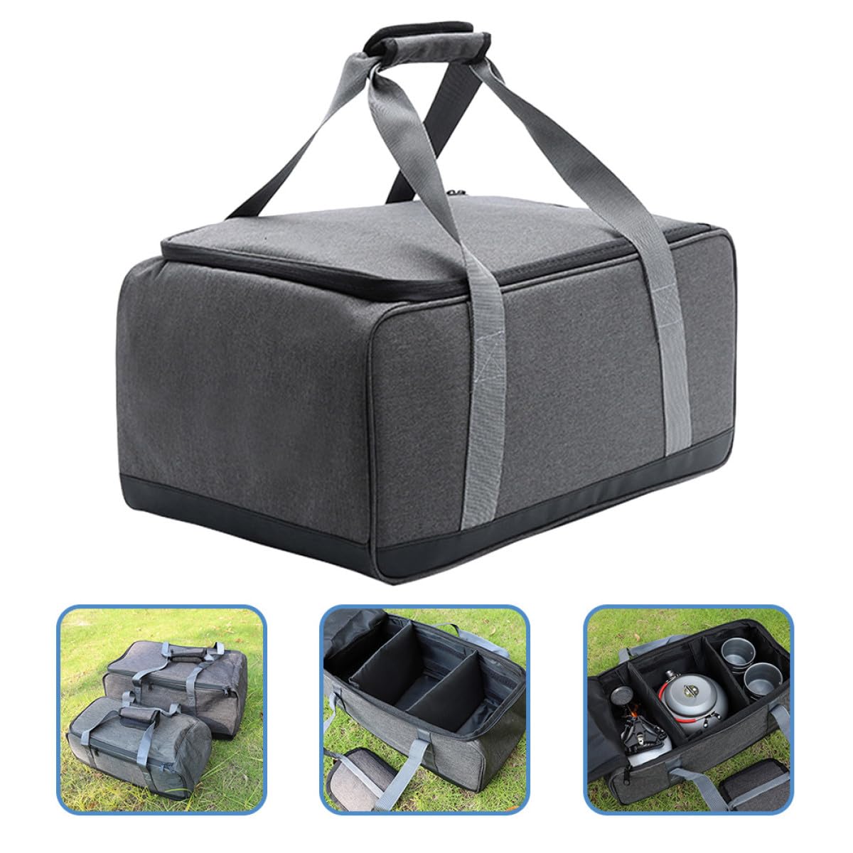 HEMOTON Housse de Rangement Multifonctionnelle pour Réchaud et Ustensiles de Cuisine de Camping Poche d'alimentation Résistante et Portable pour Aventures Plein Air