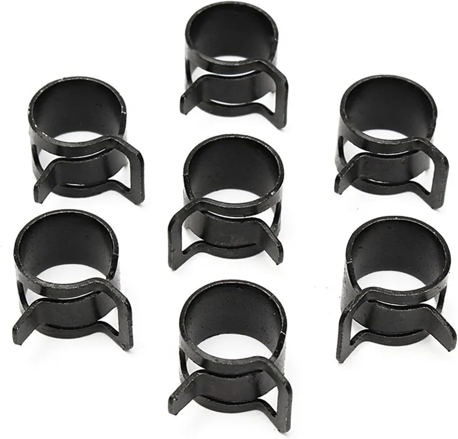 10pcs Adjustable Hose Clamps for Fuel, Water, and Gas Tubes | 4-25mm Spring Clips for Secure Fastening(20mm)