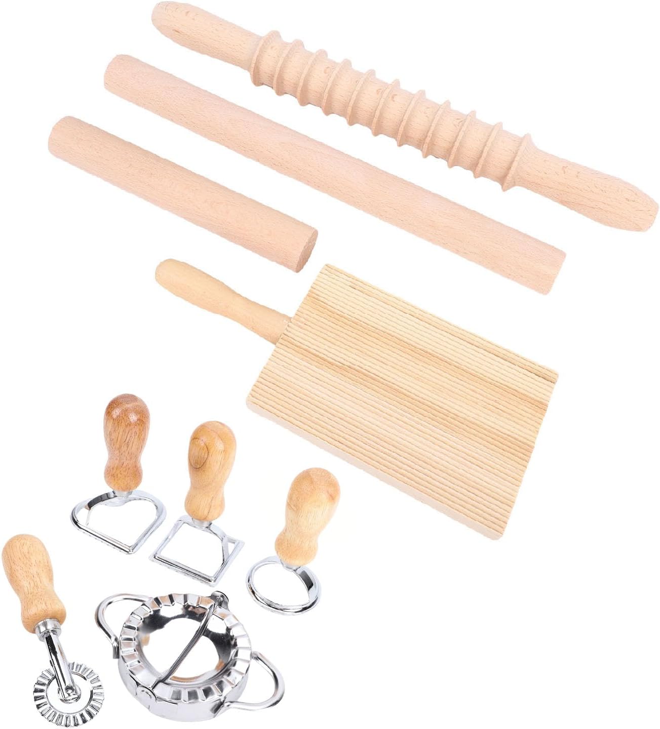 Pomya Gnocchi Pasta Making Tools Kit, Ravioli Stamp Maker Cutter Gnocchi Board, Homemade Kitchen Baking Lovers