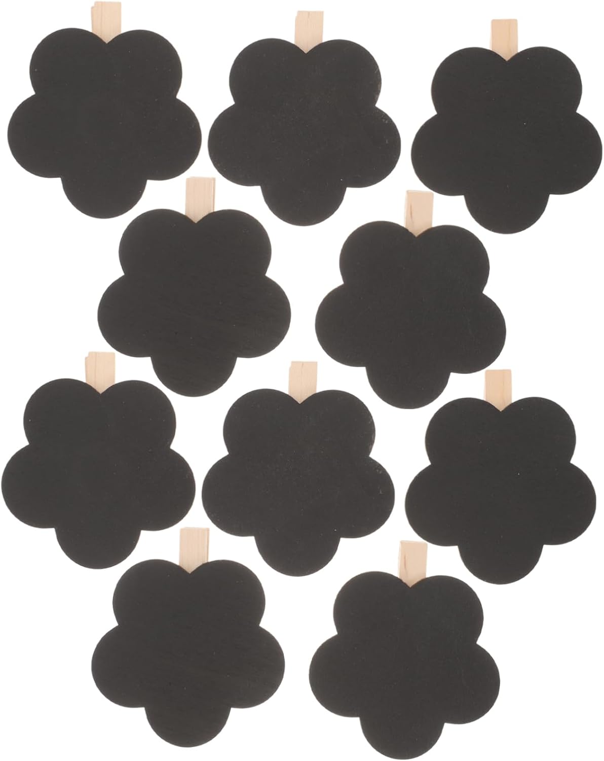 10 Pcs Wood Chalkboard Clips Mini Blackboard Message Board Signs