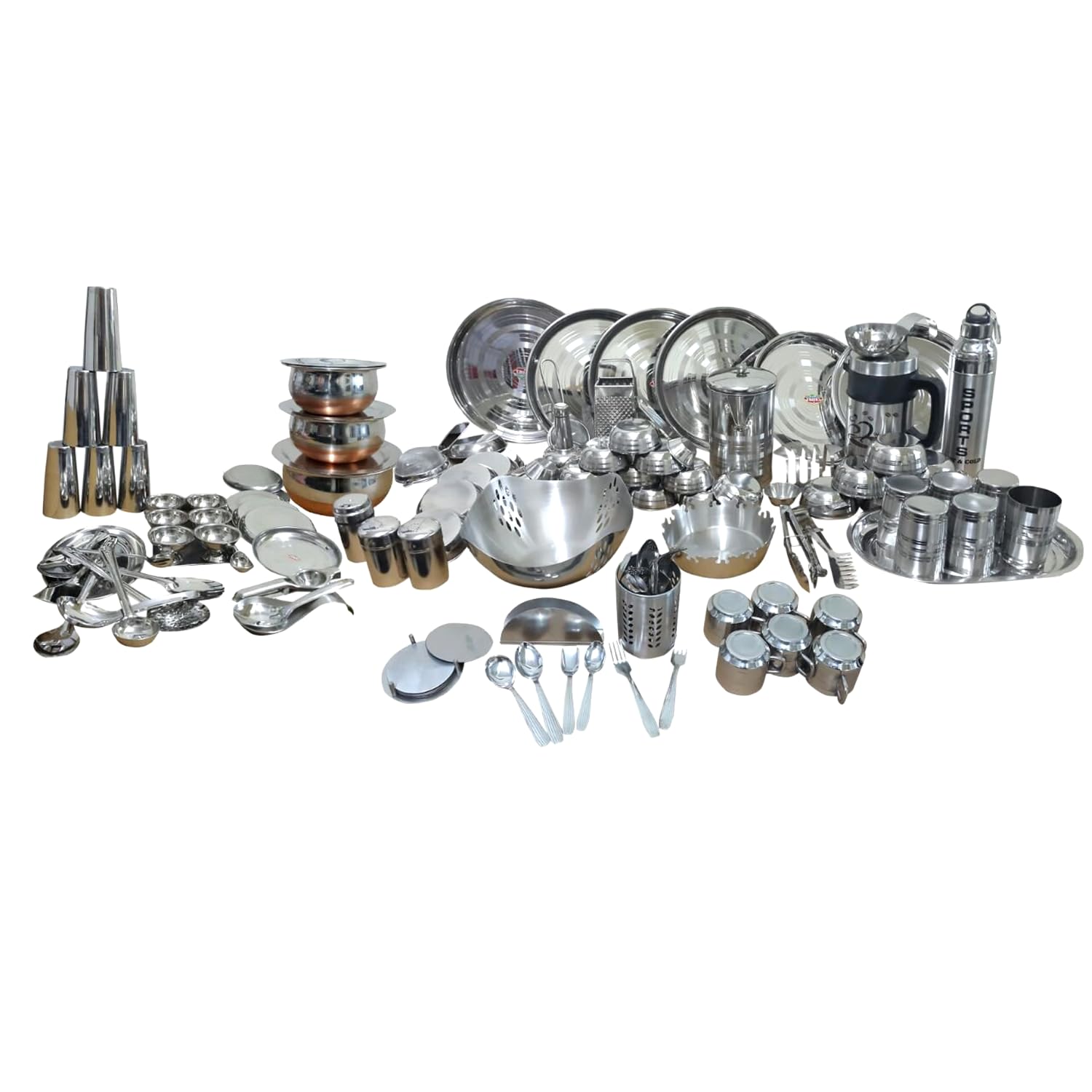 Dynore Stainless Steel 151 Pcs Maharaja Dinner Set : Amazon.in