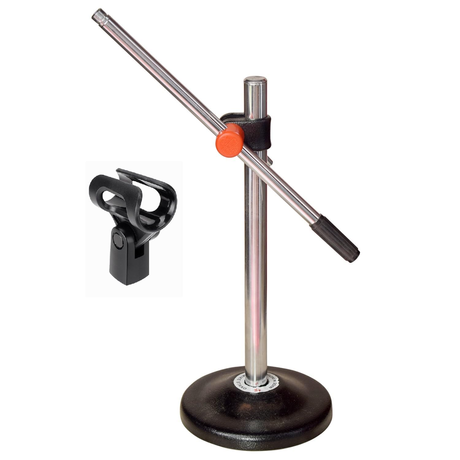 kh Iron Base Universal Microphone Stand for Desktop/Table/Floor Stand for Harmonium, Tabla, Podcasting (Type I)-image-25