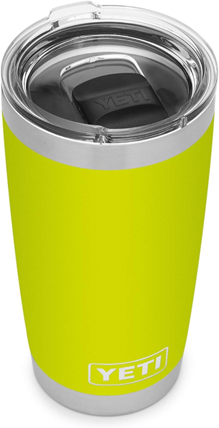 YETI Rambler 20 oz Tumbler, Stainless Steel, Vacuum Insulated with MagSlider Lid, Chartreuse