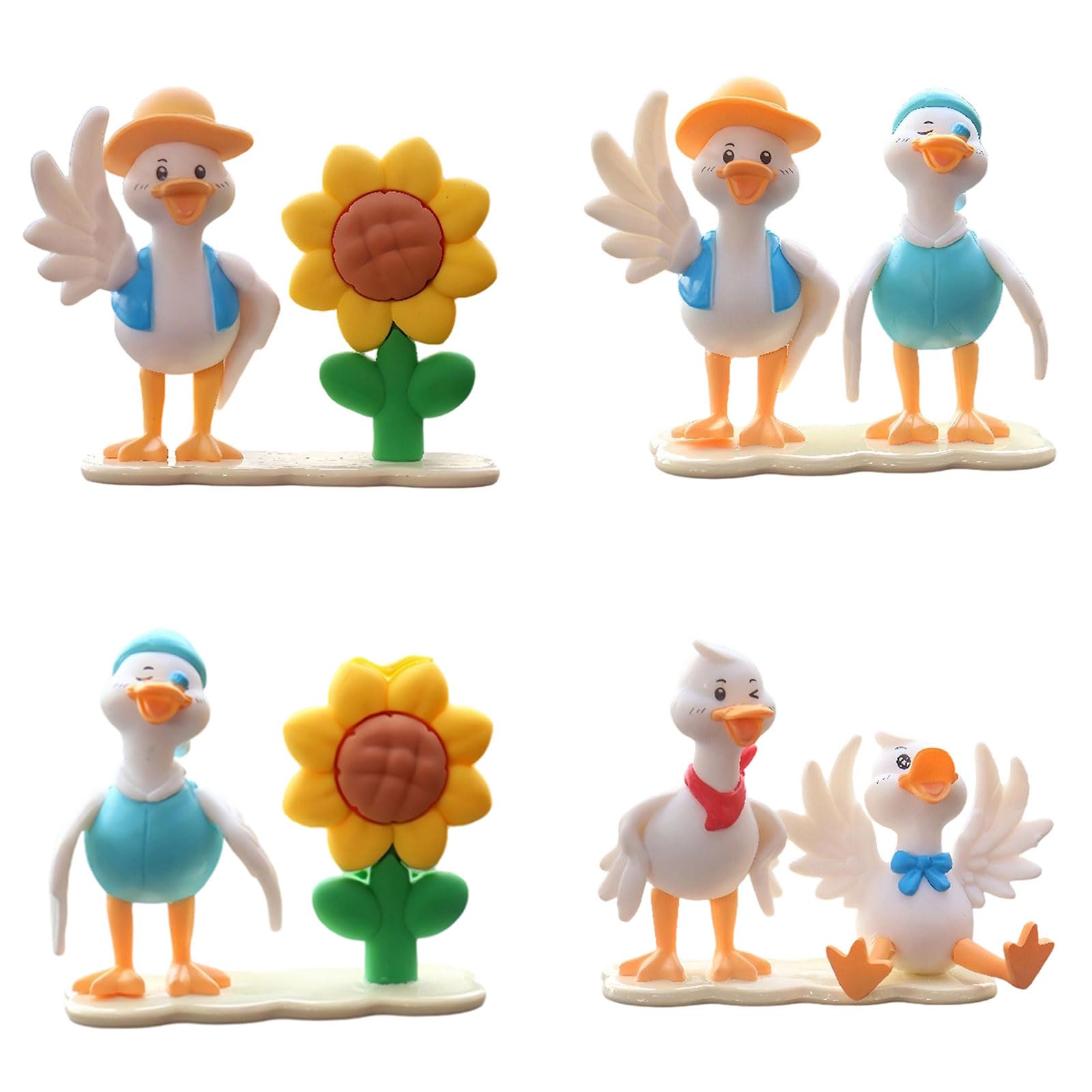 Snorvixre 4pcs Funny Miniature Figurines for Vehicle Interior Home Resin Accessories Car Dashboard Decors