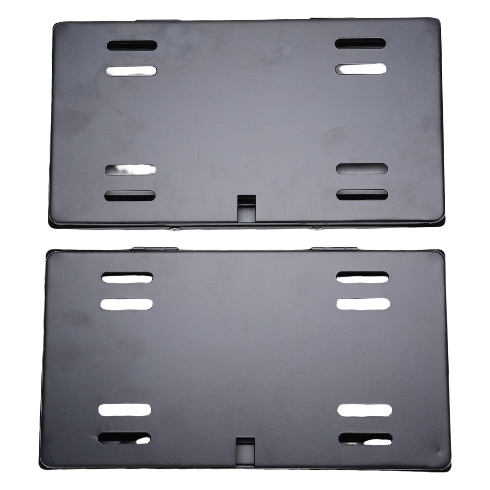 2PCS Iron Electric Ramki Tablicy Rejestracyjnej, Czarny z Przodu i Tylny Auto -tag Automatyka z Zdalnym Sterownikiem, Sprzętem do Montażu, śrubów, do Amerykańskich Pojazdów