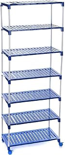 YMRR® Portable & Adjustable 7 Tier Multipurpose Rack with Wheels for Shoes and Clothes, Books, Toys | Shoe Shelf Storage O Price In India