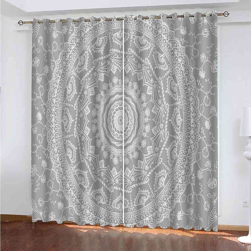 Rideaux isolants thermiques et phoniques gris pour chambre d'enfant
