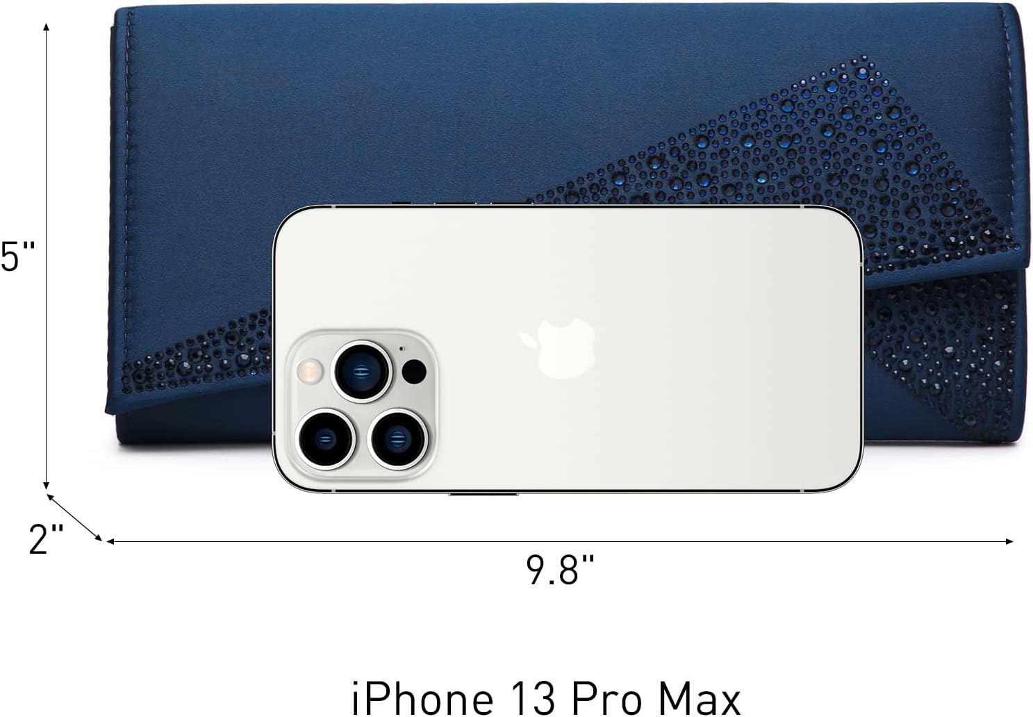 Dasein Women's Satin Rhinestone Clutch Evening Bags Sparkle Glitter Shiny Purse Handbag for Party Wedding Cocktail Prom - Image 6