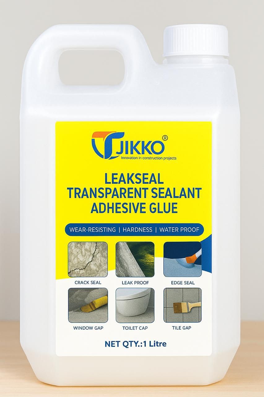 LeakSeal Sealant 1 liter Transparent Waterproof Glue for Roof, Pipe, Wall, Tiles, windowsills, flashings, sanitary Leakage