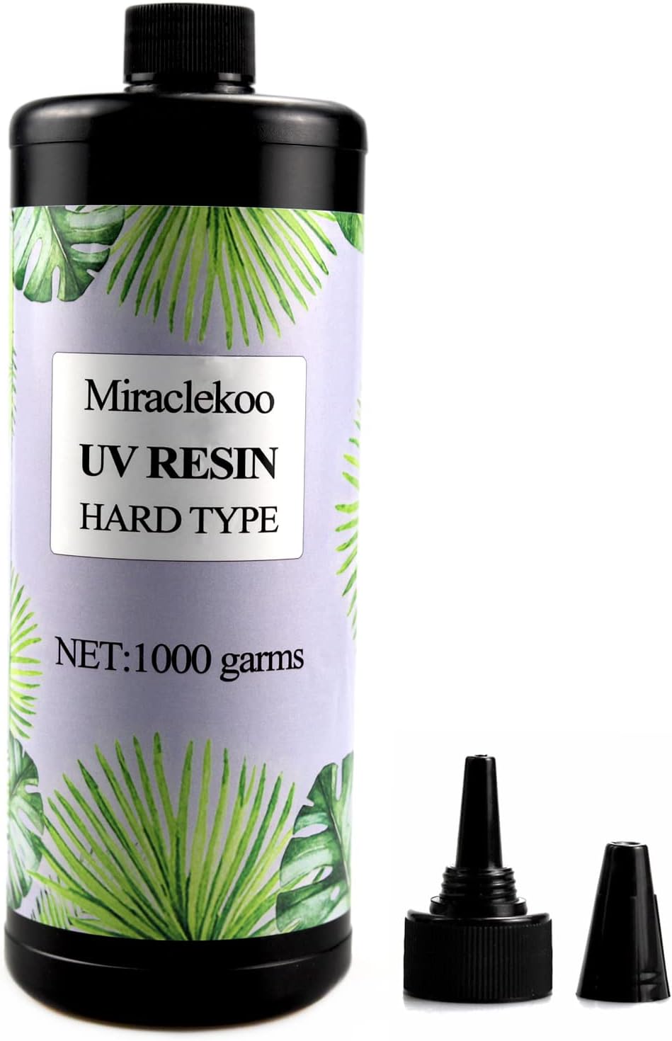 Miraclekoo Crystal UV Resin Clear Hard Type, Ultraviolet Curing Epoxy Resin Transparent Fast Curing UV Cure Resin for Resin Mold,Jewelry Making,Casting & Coating,1000g