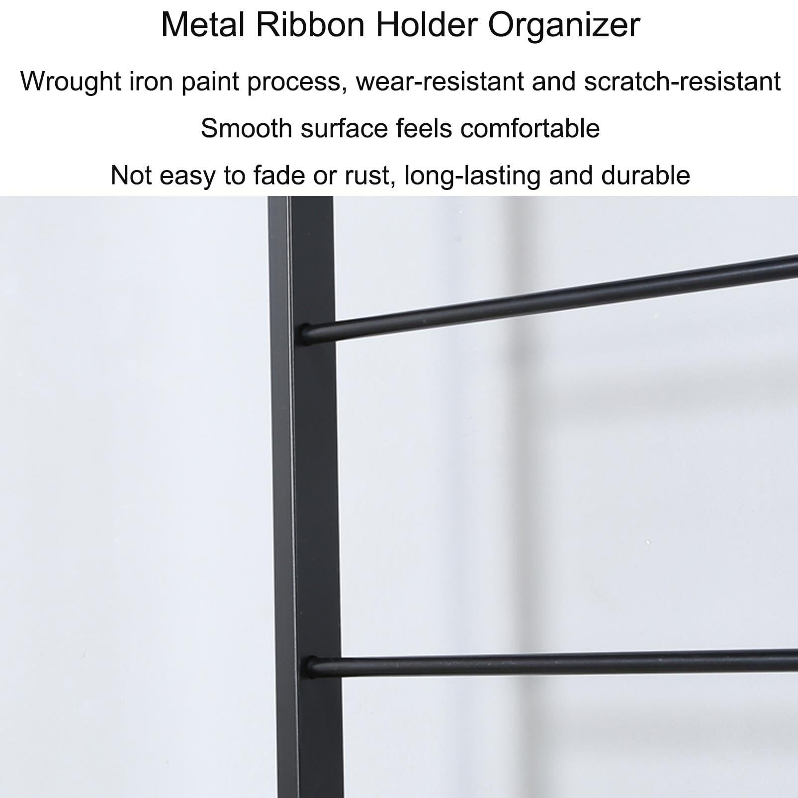 Genérico Organizador de Rollos de Cinta de Metal para Bufandas, Estante de Pared para exhibir Rollos de Cinta, Almacenamiento Multifuncional para Corbatas, Bufandas, Cinturones y Toallas (b