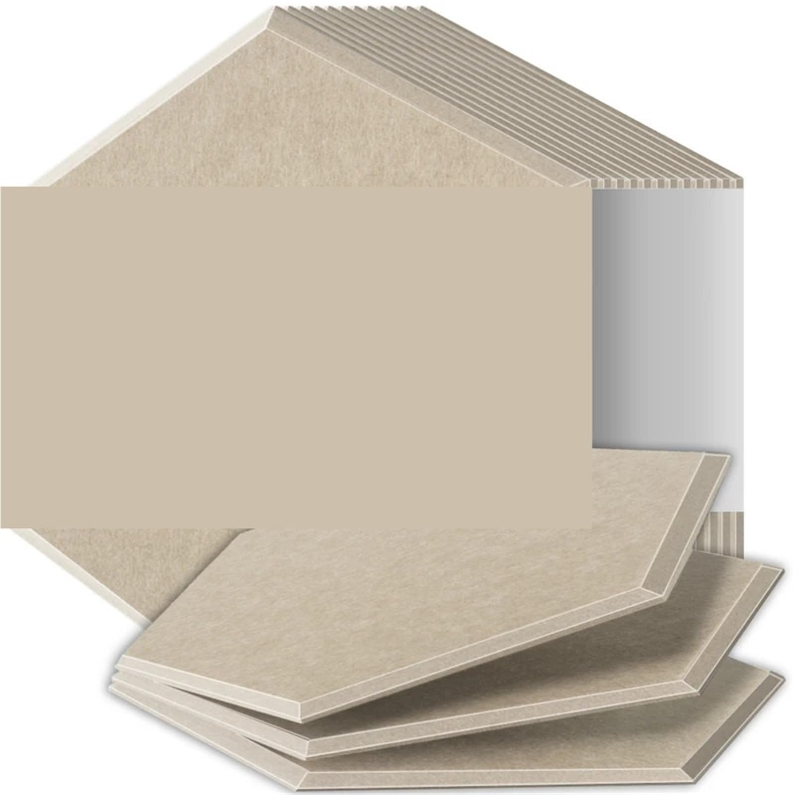 Paneles Acústicos Hexagonales Paneles insonorizados de alta densidad resistentes al fuego que absorben el ruido y eliminan los ecos Para el estudio(02 Camel,12 Pcs,0.9cm Medium Density)