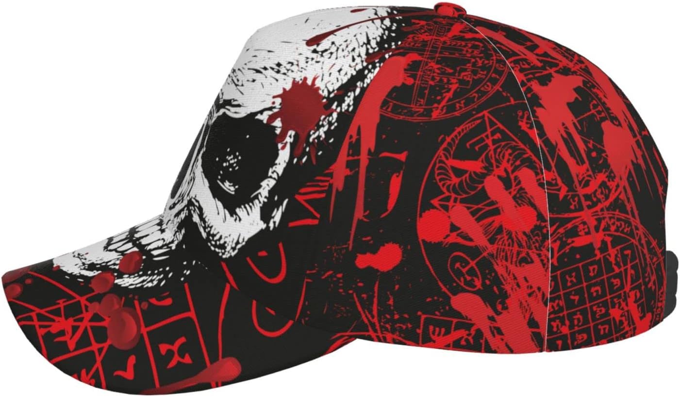 Skull Magic Abstract Baseball Cap Snapback Hats Adjustable Trucker Hat for Men Women - Image 2