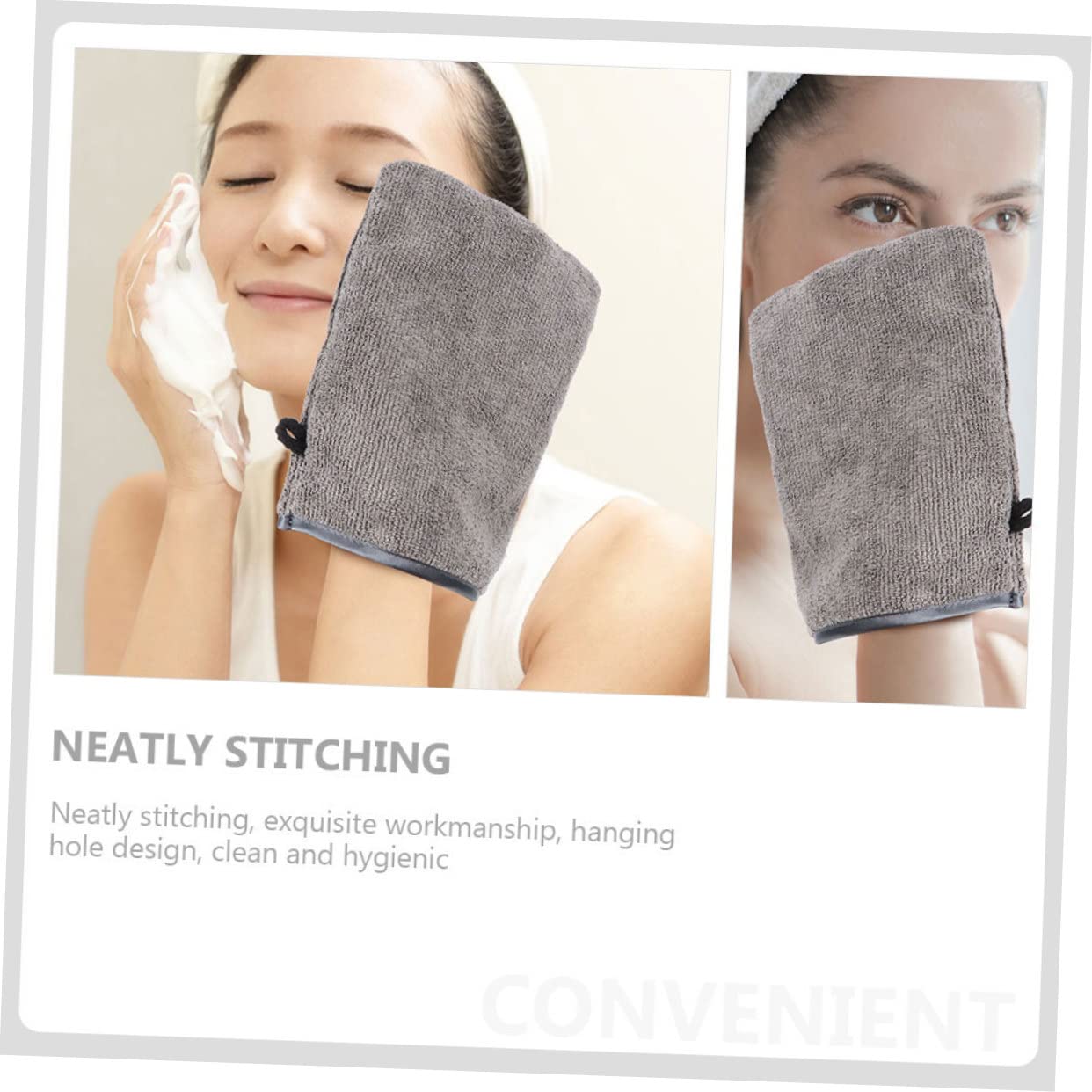 SHERCHPRY 5 Sätze Reinigungsgaze Abdeckung Wiederverwendbarer Gesichtswäscher Entferner Peeling Handschuh Gesichtshandschuhe Handreiniger Sanfte Reinigungshandschuhe 3 Stücke * 5