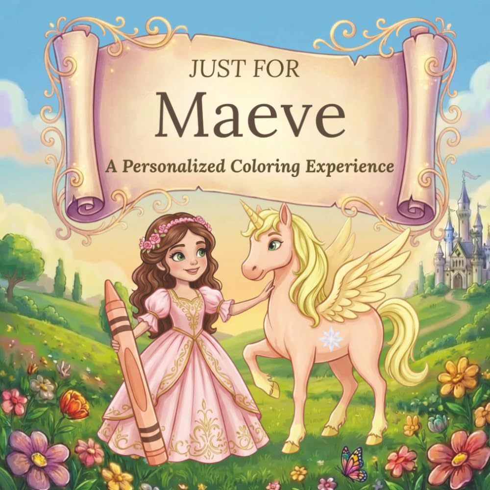 Just for Maeve: A Personalized Coloring Experience: 50 total coloring pages | 28 coloring pages featuring Maeve's name | 22 coloring pages themed for girls (Personalized Coloring Book Series)