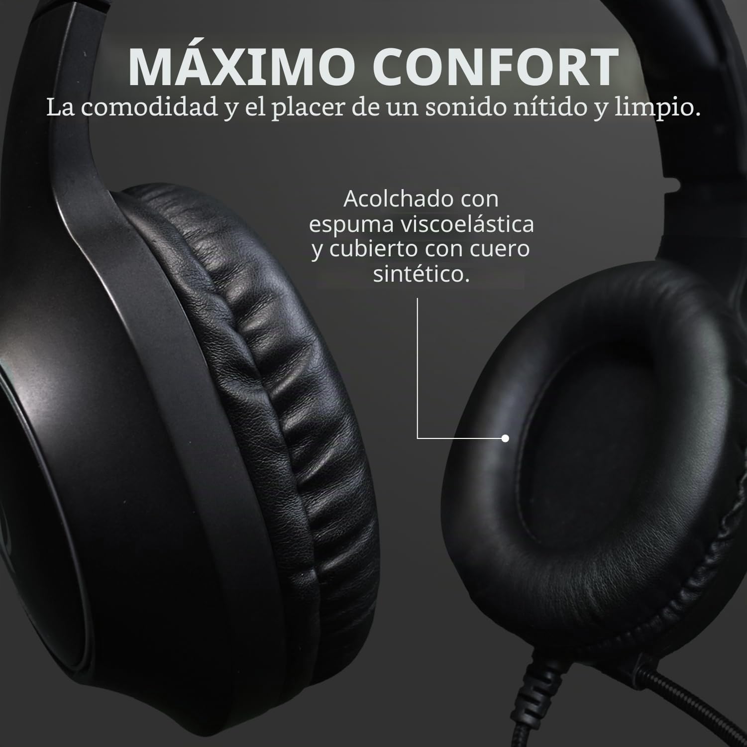 SPYCO - Auriculares Gaming Impulse HE-121 | Audio 50mm | Micrófono Omnidireccional | RGB | Jack 3.5mm y USB | Compatible PS4/Xbox One/Nintendo Switch | Negro, 50 mm, Cuero sintético