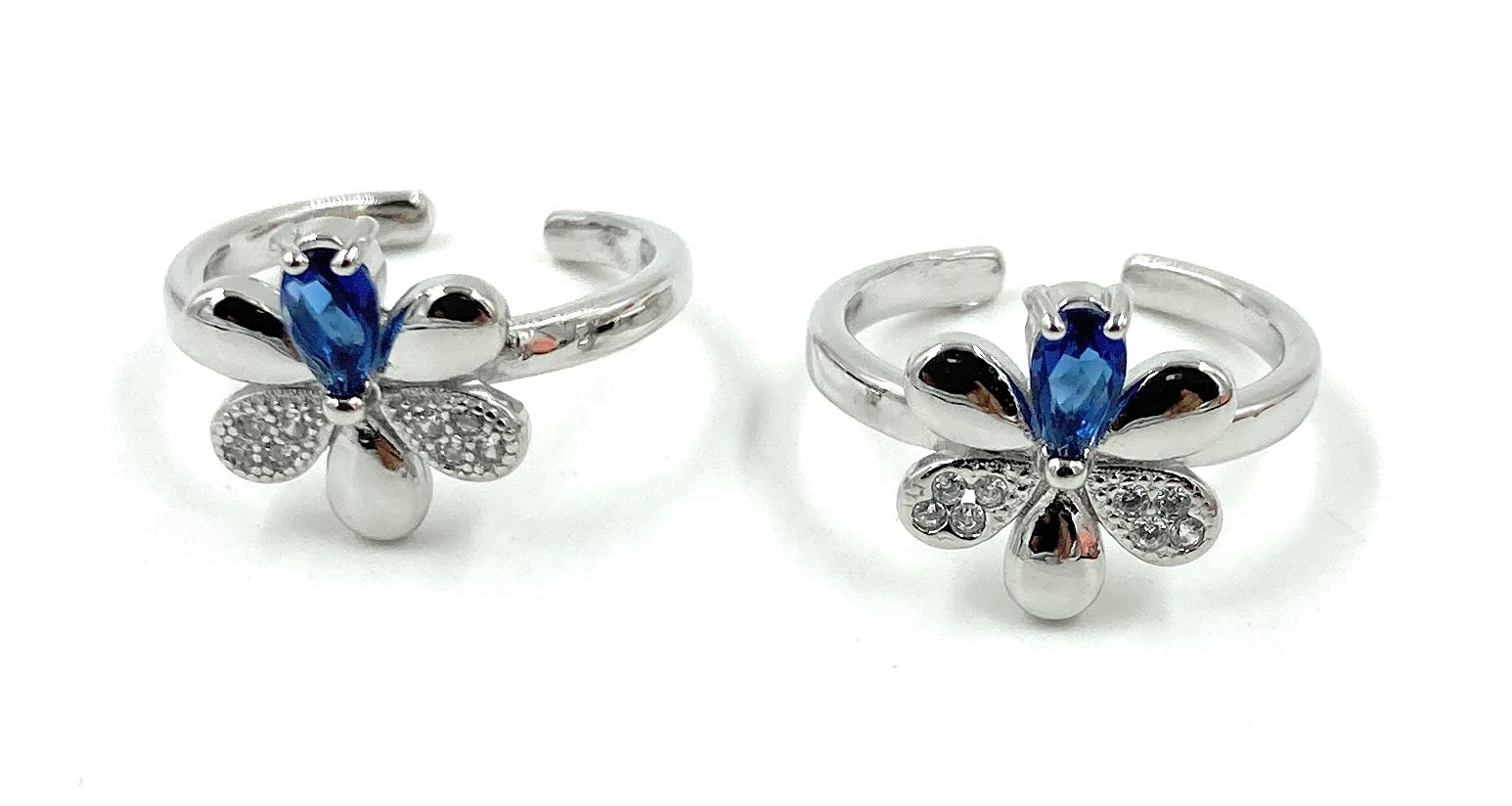 Exclusive 925 Sterling Silver Toe Rings for Women | Gift for Women and Girls | Bichiya | Accessories Jewellery | Certificate of Authenticity| Adjustable