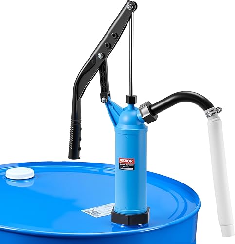 Miniatura 10 de VEVOR Bomba de tambor, 9.5 onzas por carrera, bomba de barril de acción de palanca, se adapta a tambores de 5-55 galones con ensamblaje de tubo de