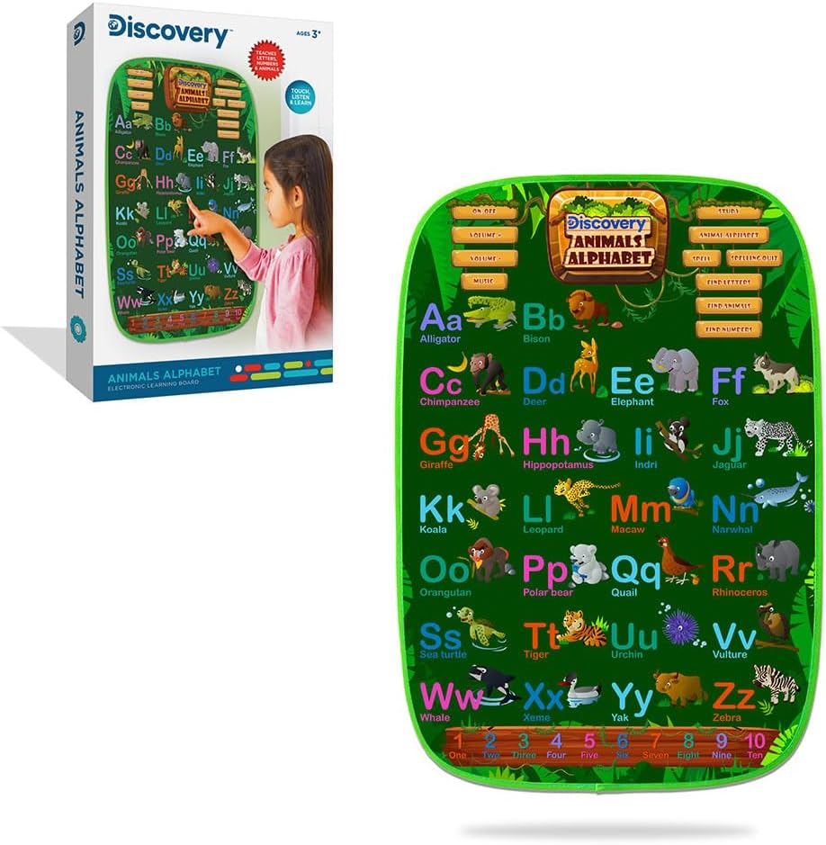 Kids Animal Alphabet Interactive Electronic Learning Board, One Size