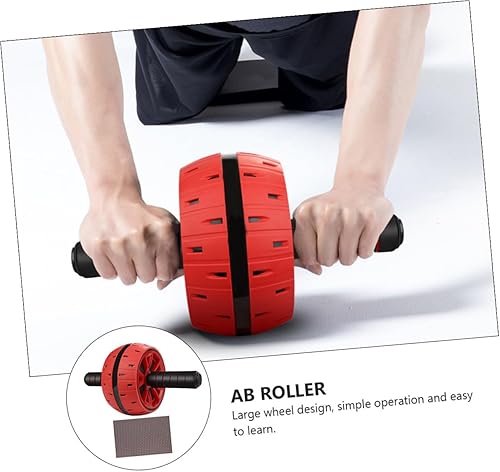Miniatura 3 de Rodillo de ejercicio de rueda abdominal con movimiento silencioso y amplia estabilidad para fortalecimiento de la espalda y lateral, incluye