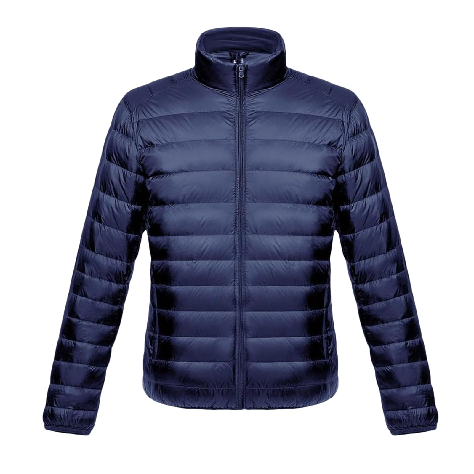 Mens Lightweight Packable Puffer Winter Jacket Insulated Puffy Down Coat Snow Ski Hiking Travel Zip Casual Outwear