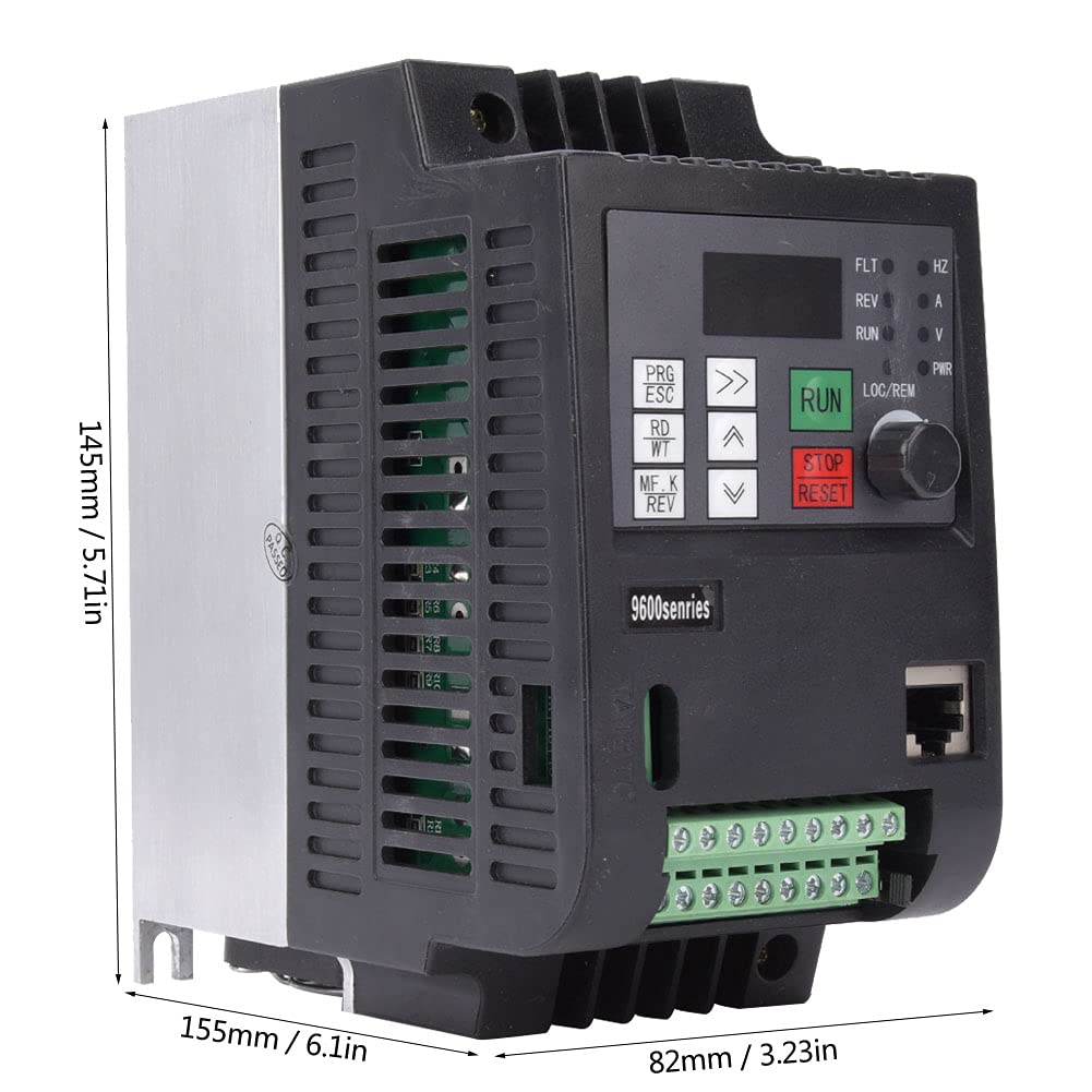 Fafeicy 0.75KW Variador de Frecuencia Universal Mini Trifásico, 380VAC