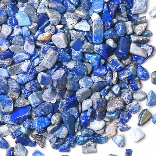 Image of YATOJUZI Lapis Lazuli Aquarium Gravel Rocks Bulk Wholesale Tumbled Crystals Stones Chips Crushed Reiki Energy Balancing Gemstones for Planters Vase Filler Fountain Fish Tank Potted Decor 0.44LB