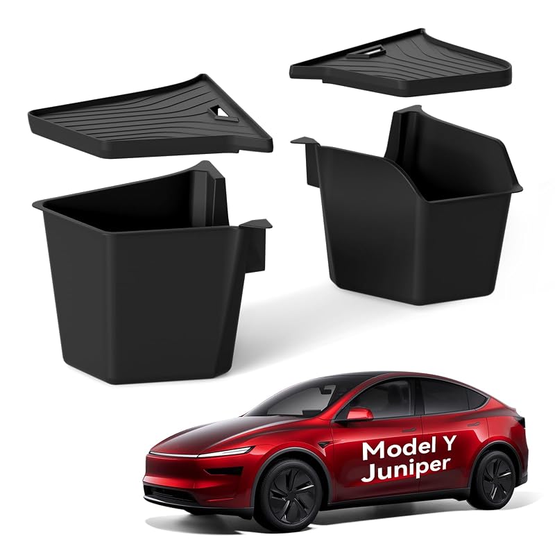 Organizador de porta-malas para Tesla Model Y Juniper 2025–2026 VIHIMAI com tampa e alça, TPE, 2 unidades