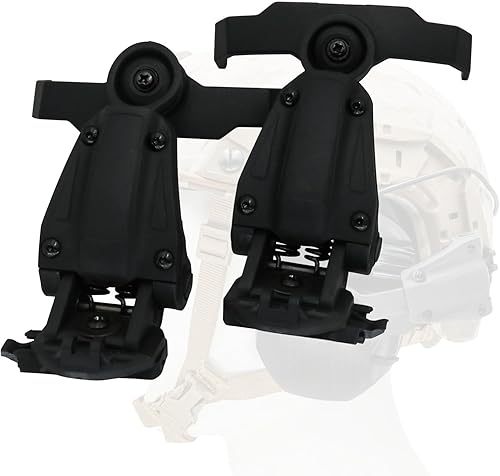 HEARFALCOM Adaptador de riel ARC para cascos de la serie Fast compatible con orejeras Walker's Razor (Walkers Razor, Walkers Razor Digital) Negro