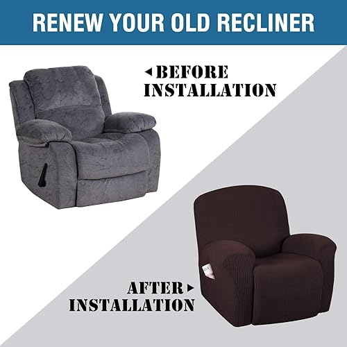 Miniatura 3 de H.VERSAILTEX - Fundas reclinables superelásticas para sillones reclinables, fundas para sillas reclinables, de tamaño estándar, de gran tamaño,