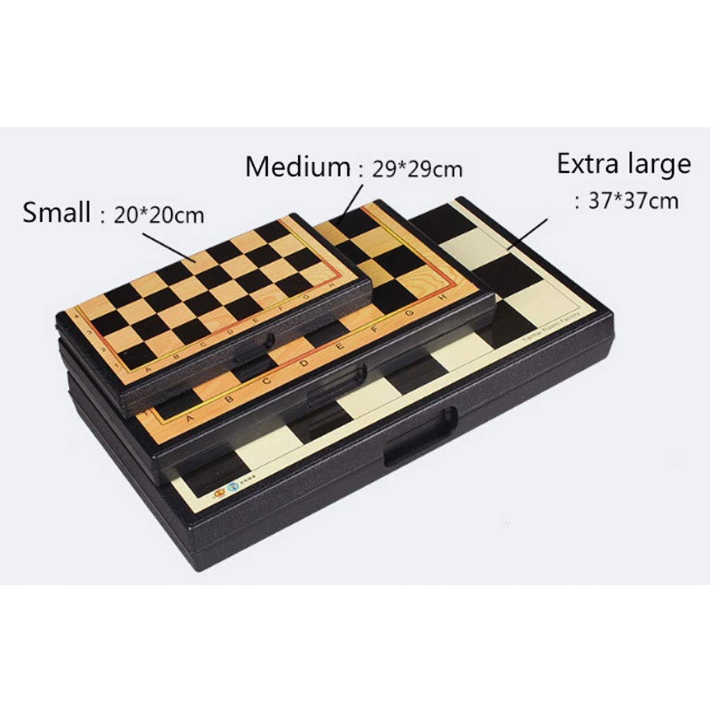 MU Scacchiera Stabilita Del Gioco, Magnetico Scacchiera con Scacchi, Pieghevole e Portatile Board Game For Travel Chess Set,37 cm