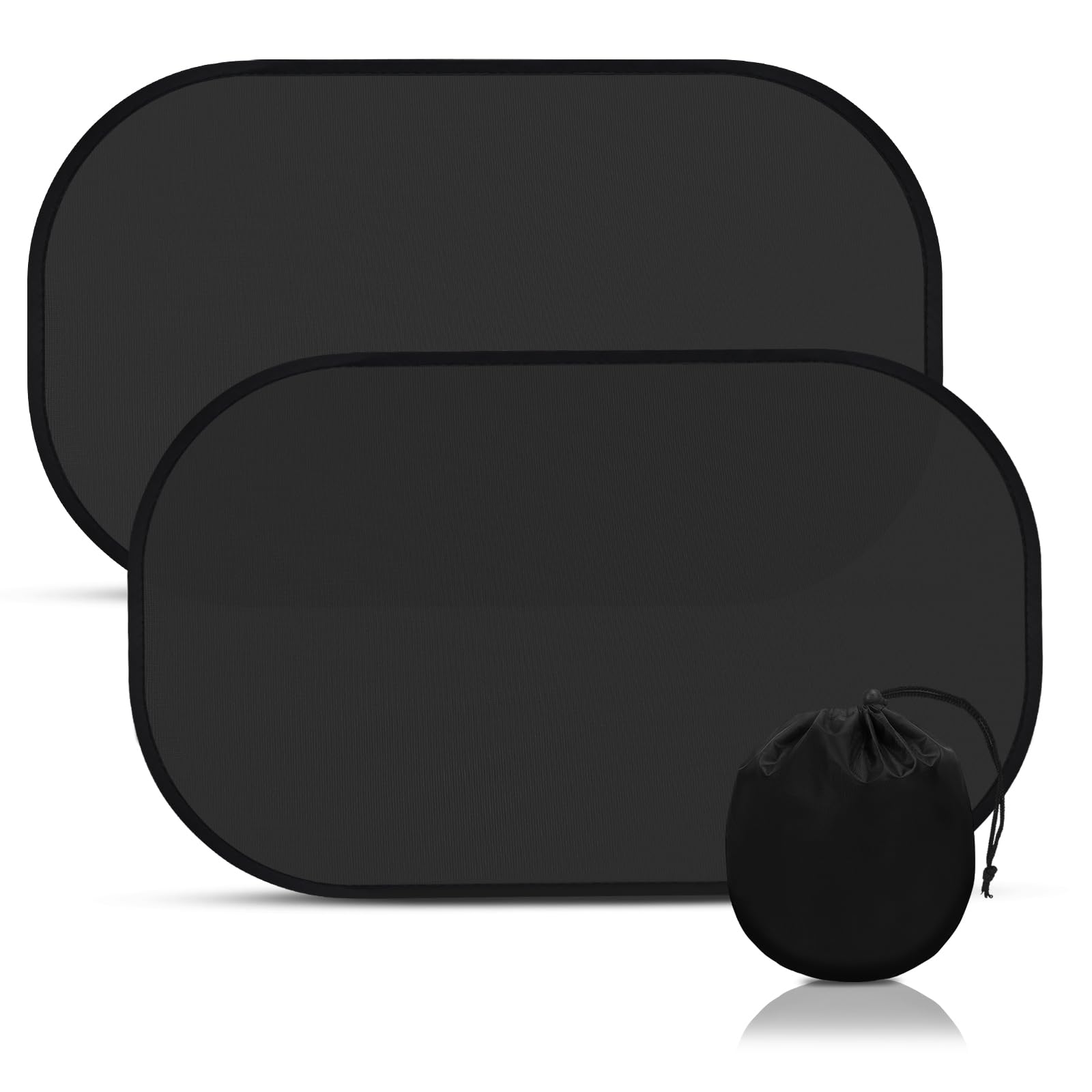 Uoxira 2PCS Plegable Parasol Coche Bebe Niños, 50 * 30cm Parasol Coche Lateral con Bolsa de Almacenamiento Parasol Delantero Coche para Coche Protección contra Rayos UV y Luz Solar