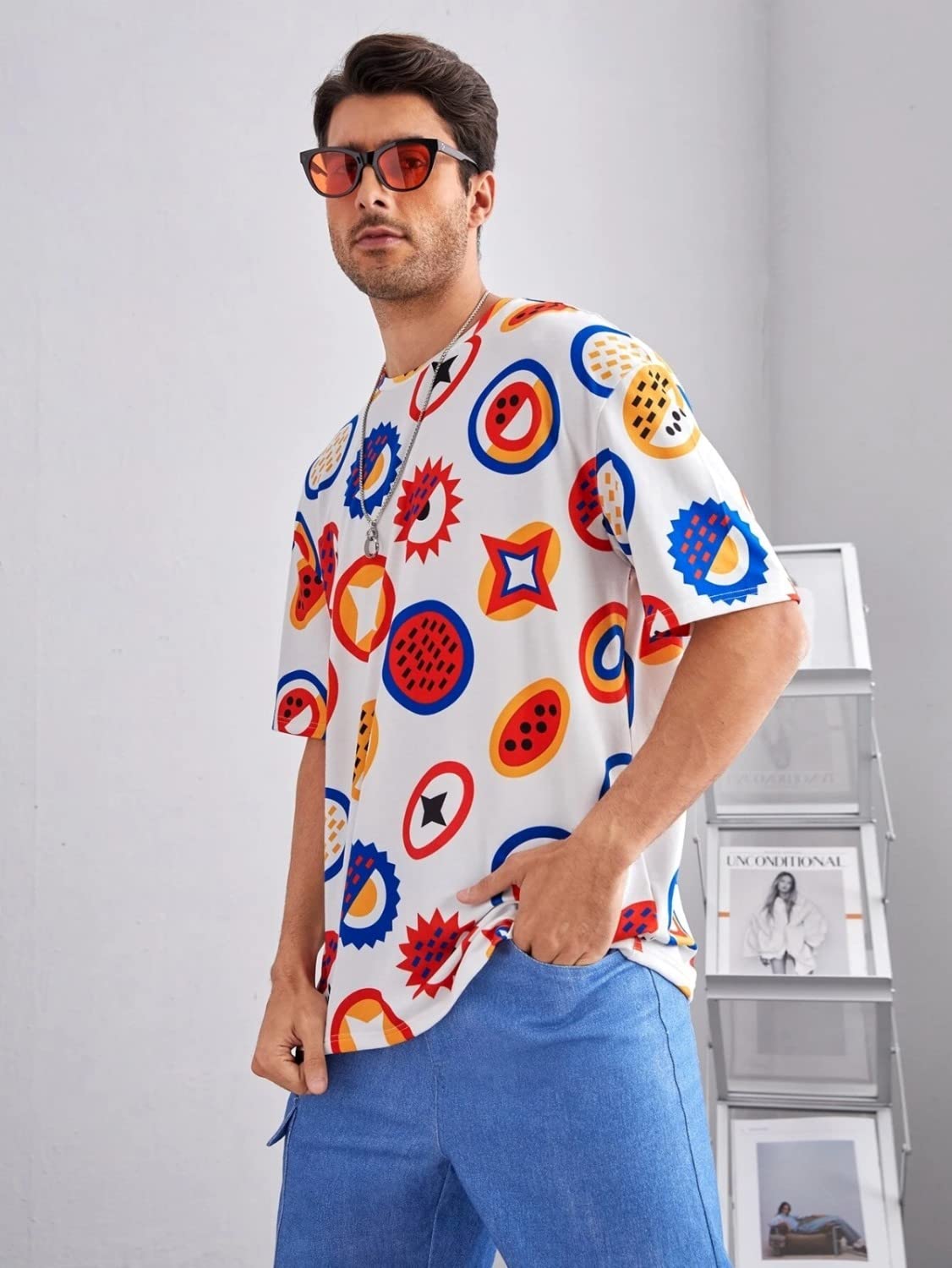 Leriya Fashion Camisetas para hombre || Camisetas cómodas para hombre || Camisetas casuales con estampado técnico || Elegante camiseta de manga corta || Camiseta de cuello plegable para niños