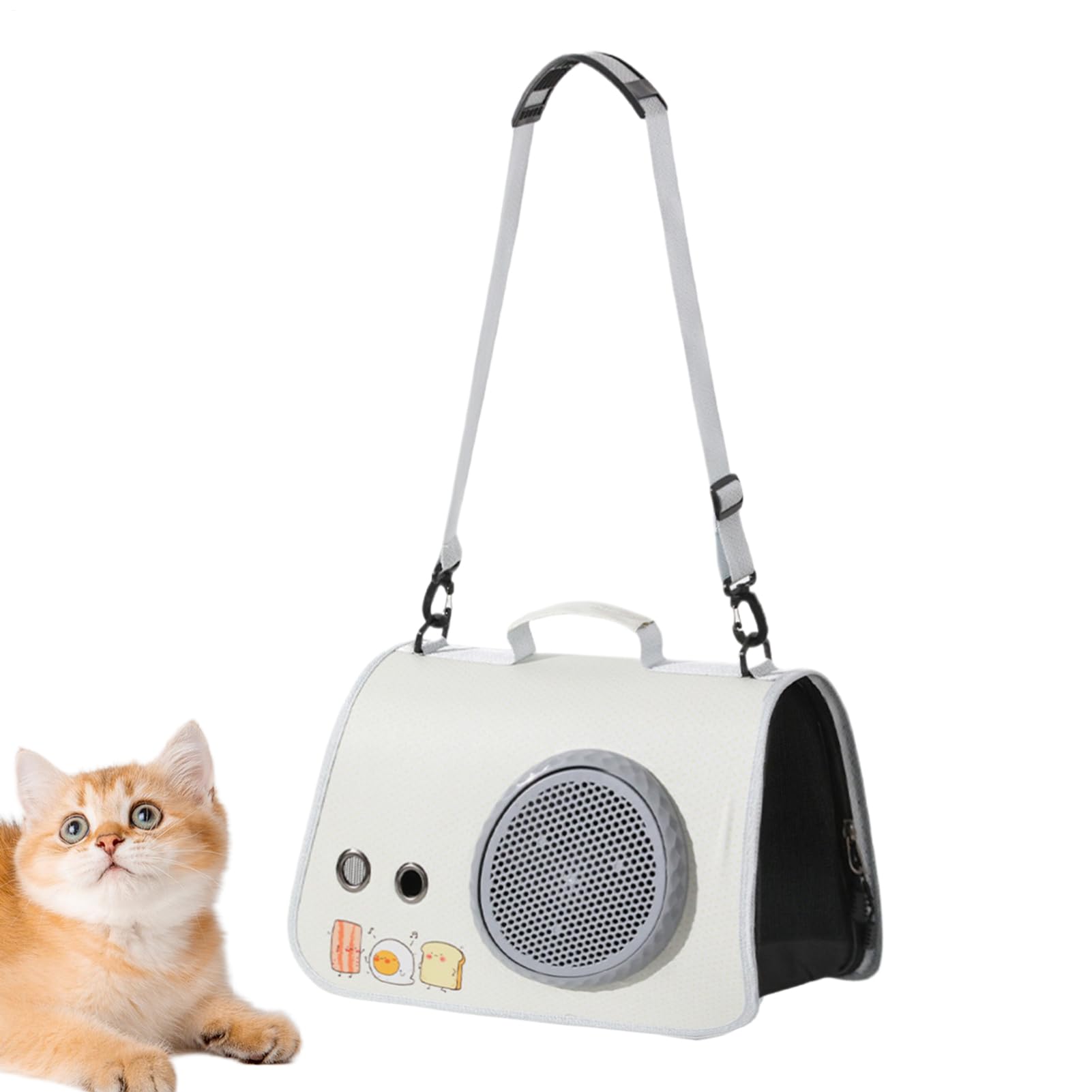 Boîte de transport pour chat grand format avec sangle de voyage
