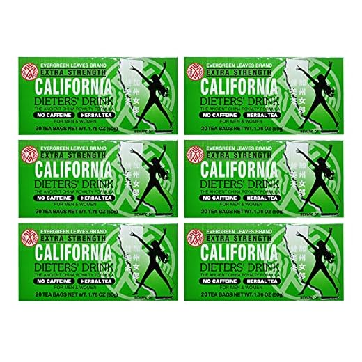 6pk - California Tea - Dieters Drink - 20 bags