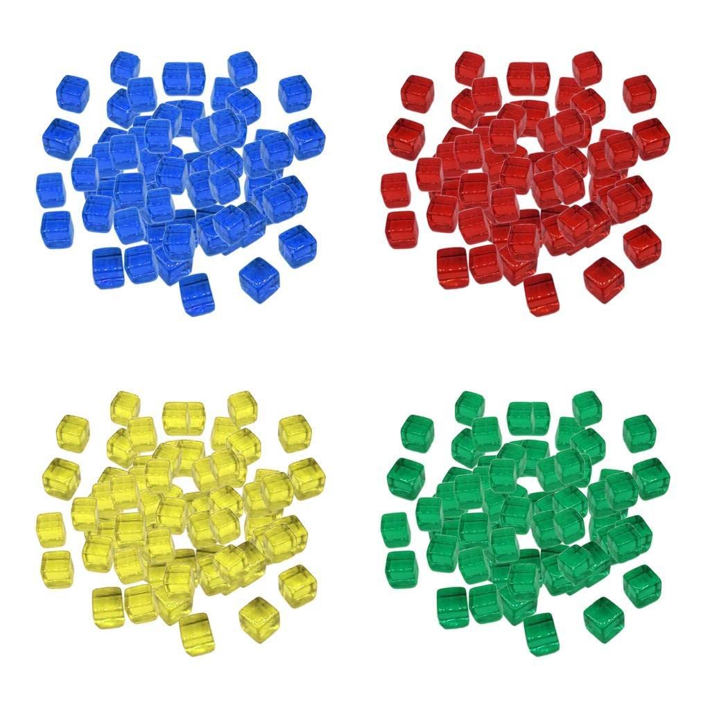 Lot de 400 Dés Vides (10 Mm, 4 Couleurs) pour Plateau de Jeu et Table