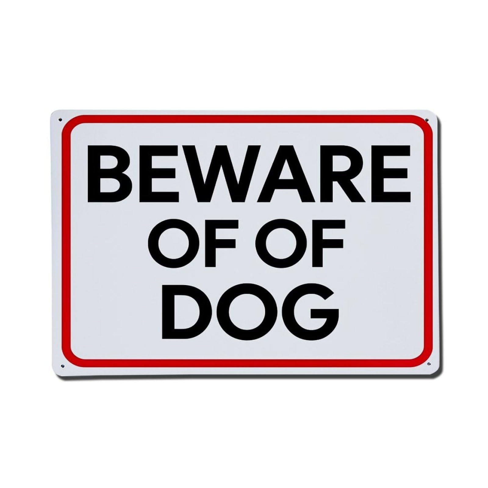 Nestemfo Vintage Beware Of Of Dog Sign Tin Sign Metal Sign, Living Room,Bar, Home, Bedroom Wall Decor,Retro Metal Poster 8X12 Inches