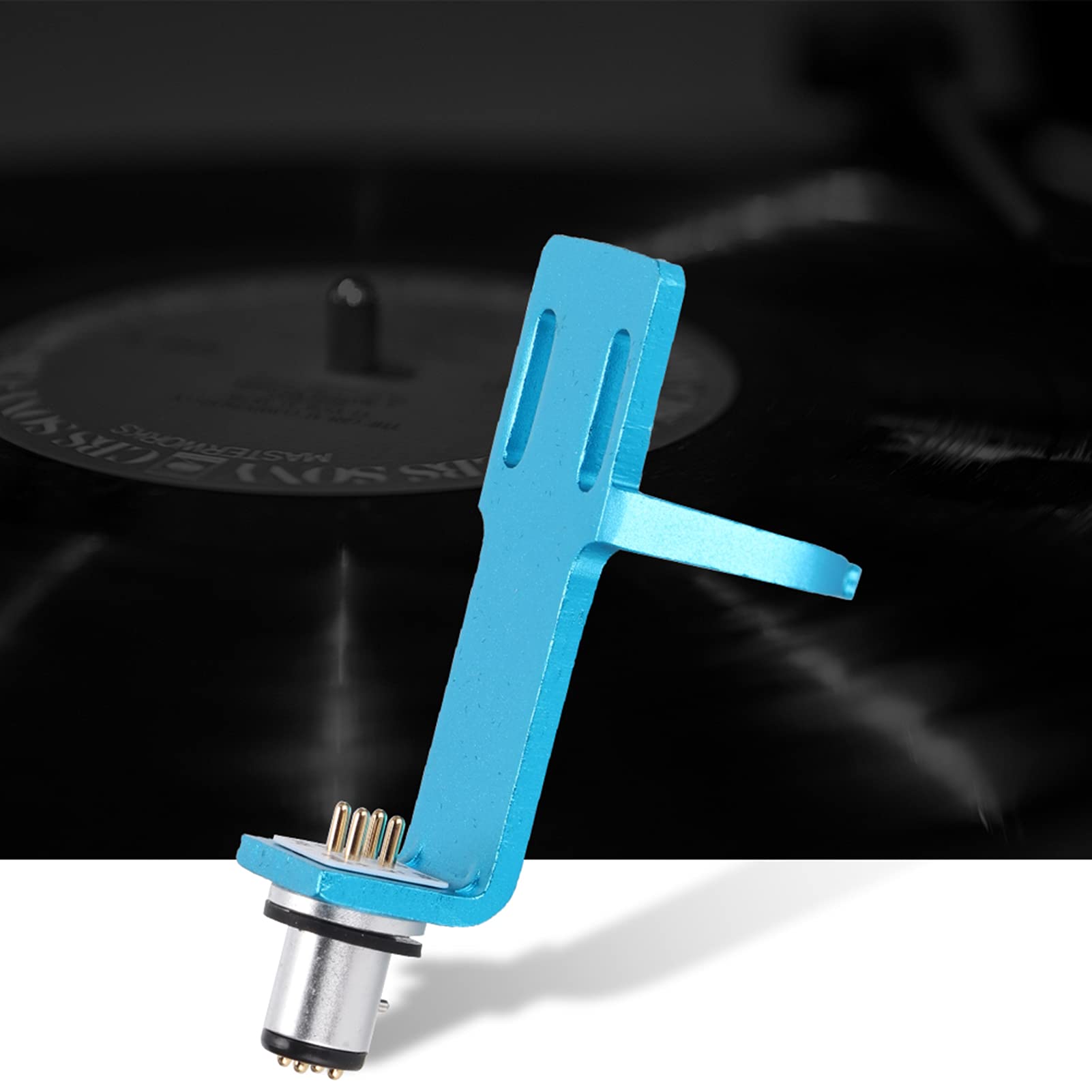 Phono Headshell, Giradischi Giradischi Lettore Fonografo con Cavo di Collegamento, Cartuccia Fono di Fascia Alta Kit Giradischi (blu)