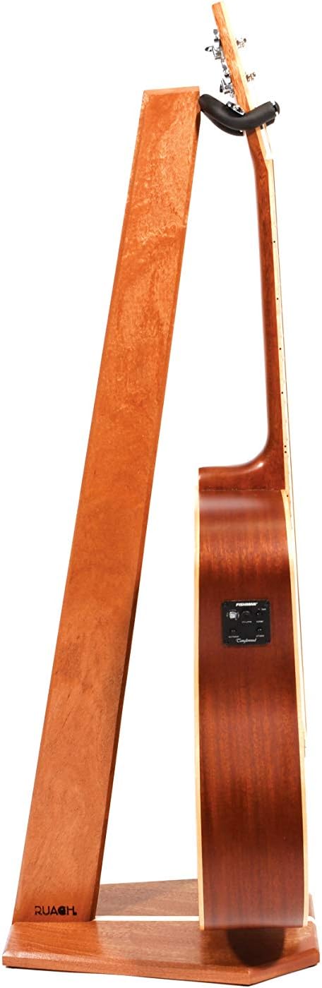 Ruach GS-5 Wooden Guitar Stand for Acoustic and Electric Guitar - Handmade from Mahogany and Maple