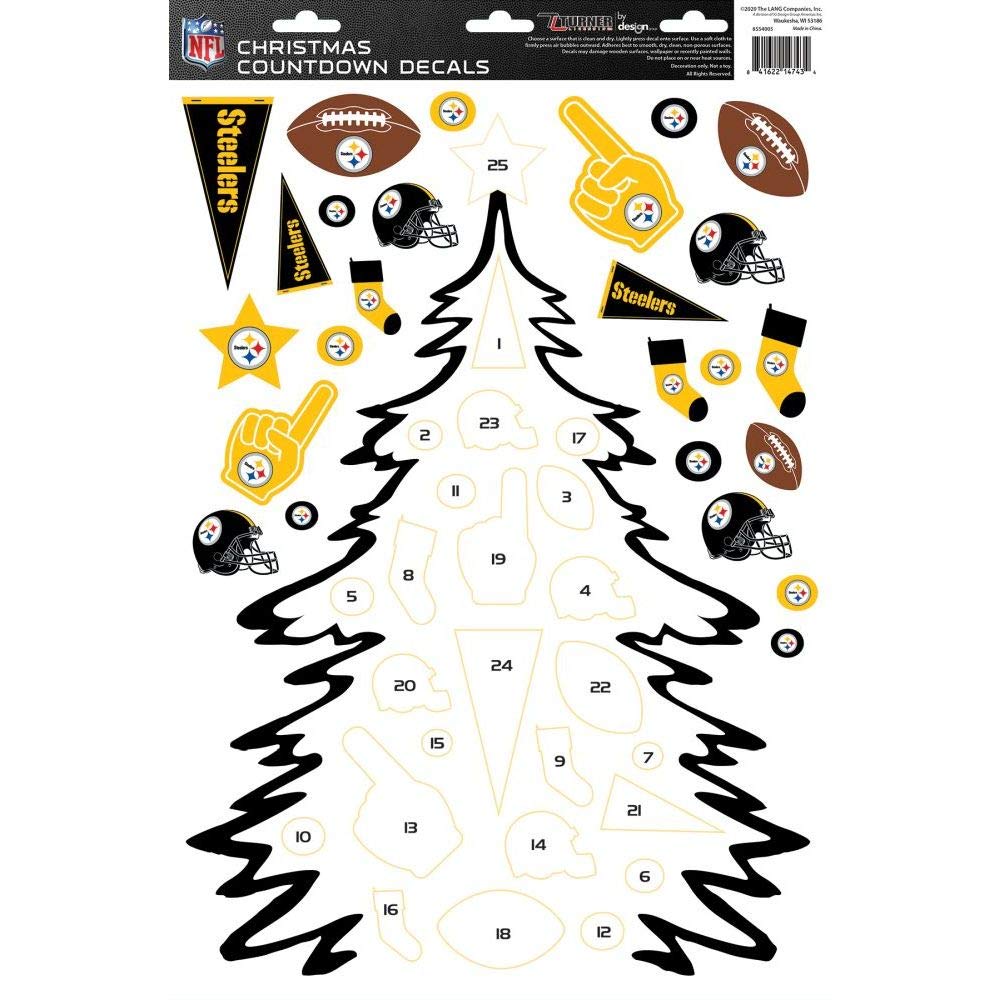 Turner Licensing Sports Pittsburgh Steelers Christmas Countdown Decals (8554005)