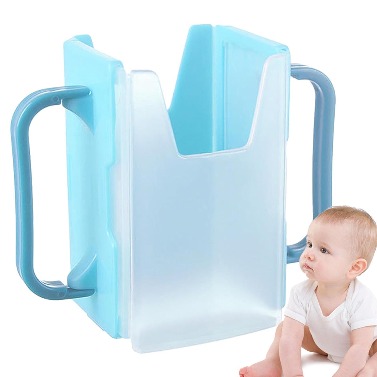 Porta Succo Anti-schiacciamento Per Bambini - Manico Regolabile Per Bere Senza Fuoriuscite - Confezione Da 2 (Blu E Rosa)