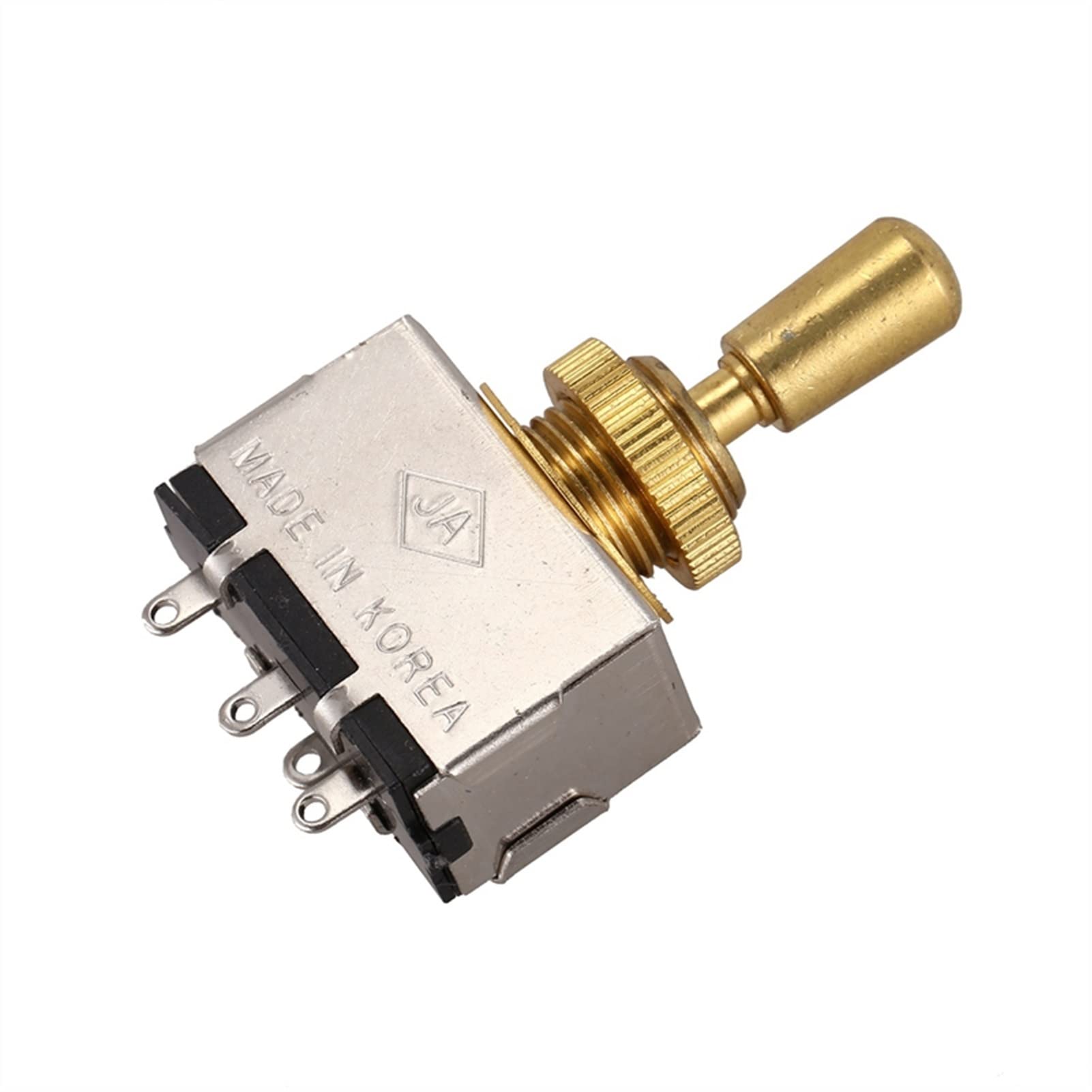 TSTS 1 Interruptor Selector De Palanca De 3 Vías con Perilla De Punta Y 1 Interruptor De Palanca De Caja De 3 Vías con Punta De Metal (Dorado). Reemplazo Piezas Guitarra